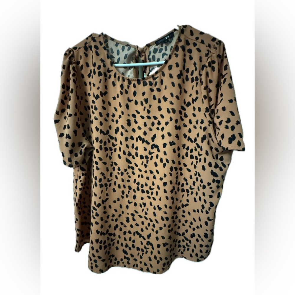 Pink Leopard Print Women's Top XL